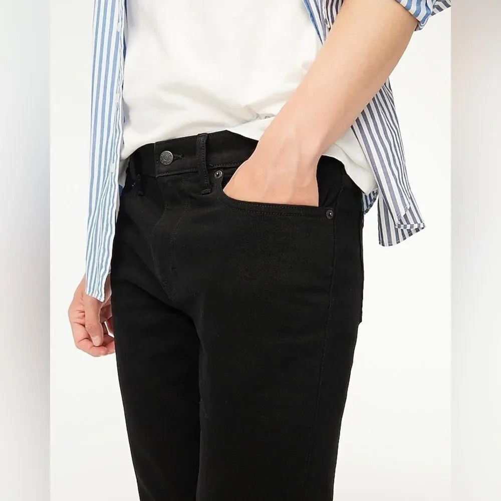 NWT J. Crew Men's Flex Slim Fit Jeans in Black Size 33x32